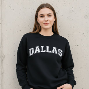 DALLAS Tröja i universitetsstil Amerika College Lång Ärmad Tröja
