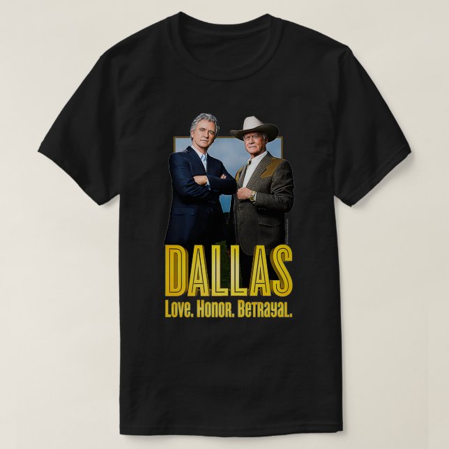 Dallas TV Series Big Two Premium T Shirt (Design framsida)