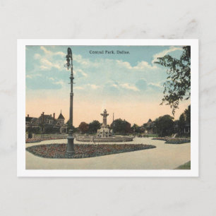 Dallas TX, Central Park, 1910-talet Vintageinspire Vykort