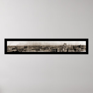 Dallas TX horisontfoto 1910 Poster