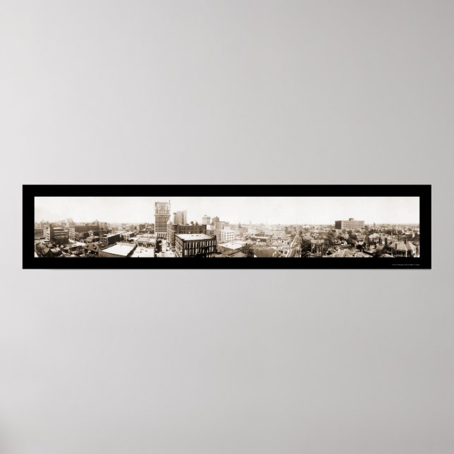 Dallas TX New Skyline Photo 1913 Poster (Framsidan)