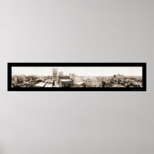 Dallas TX nytt horisontfoto 1913 Poster