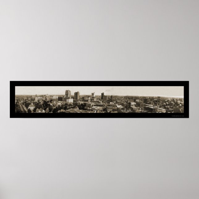 Dallas TX Skyline Photo 1912 Poster (Framsidan)