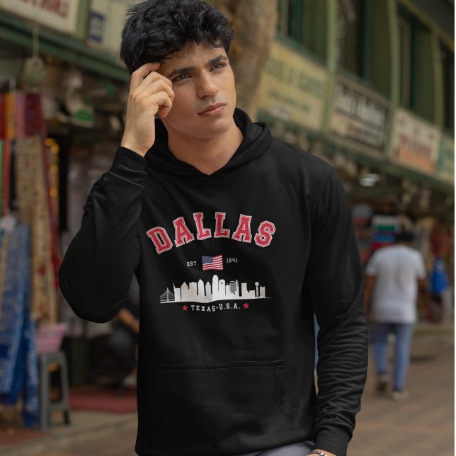 Dallas Urban Skyline View Hoodie (Skapare uppladdad)