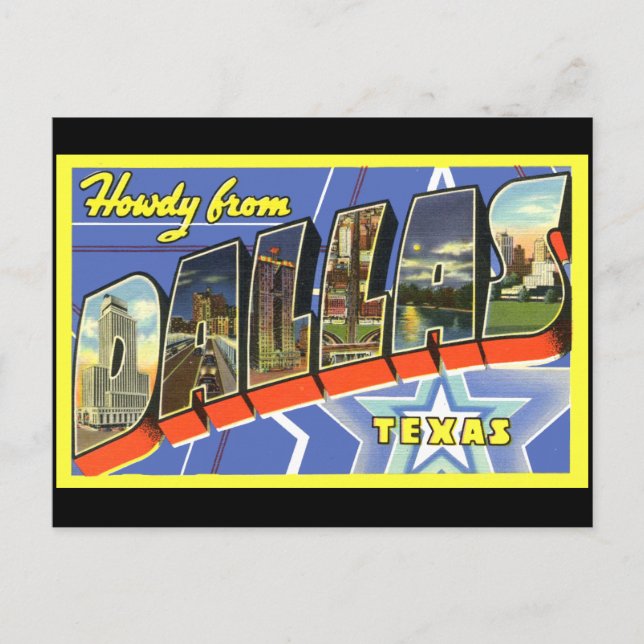 Dallas Vintage Reseminnirelse vykort (Framsida)