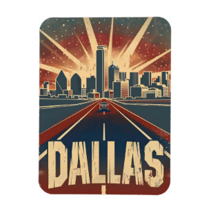Dallas Vintage resor Ad Art Magnet