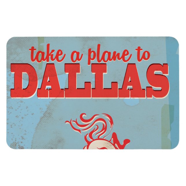 Dallas Vintage resor Poster Magnet (Horisontell)