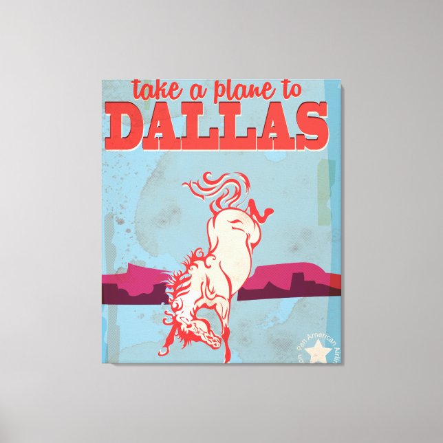 Dallas Vintage Resorereklam Canvastryck (Framsida)