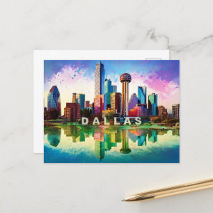 Dallas vykort - Iconic Skyline