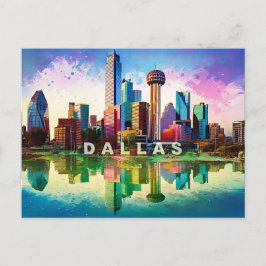 Dallas vykort - Iconic Skyline