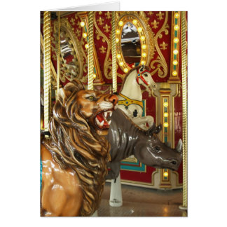 Dallas Zoo Carousel Hälsningskort