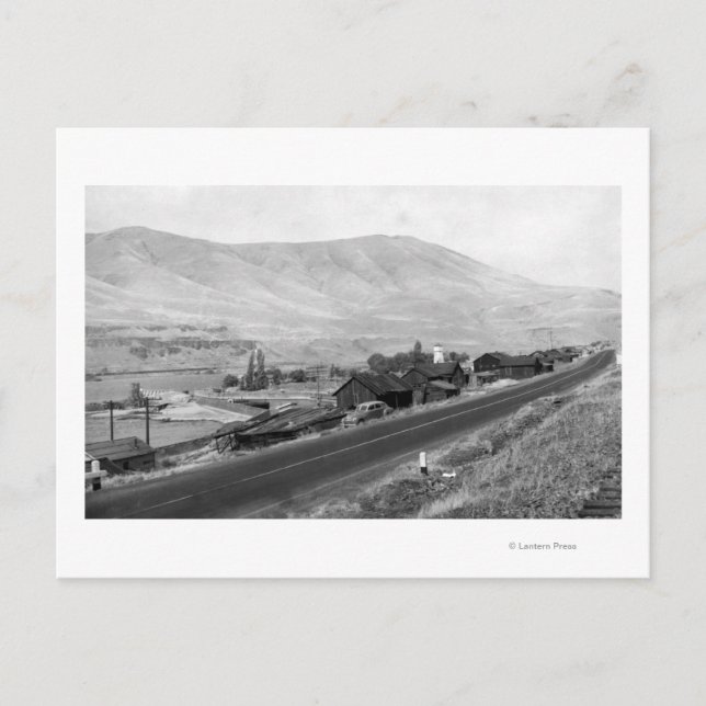 Dalles, Oregon Indian Village View-fotografi Vykort (Framsida)