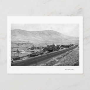 Dalles, Oregon Indian Village View-fotografi Vykort