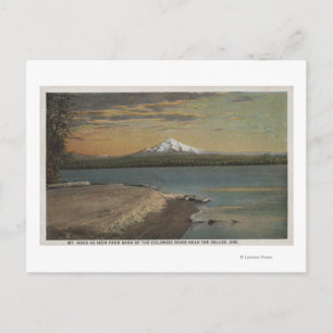 Dalles, Oregon - Mt. Huva från Columbia Rive Vykort