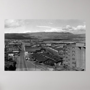 Dalles, Oregon Town View Tittar Väster den 2:a Poster