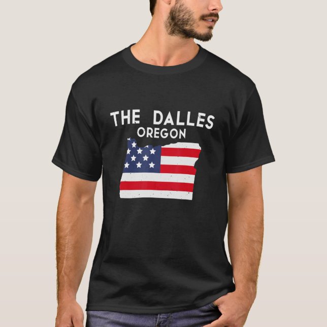 Dalles Oregon USA State America Travel Oregoni T Shirt (Framsida)