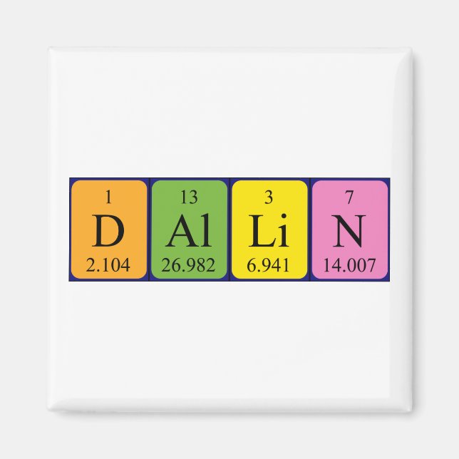 Dallin Periodisk magnet bord namn (Framsidan)