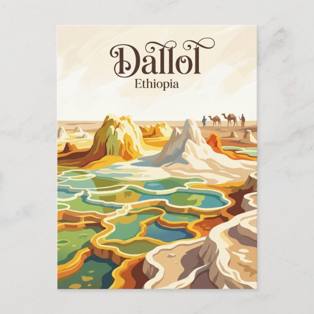 Dallol Etiopien Vykort (Framsida)