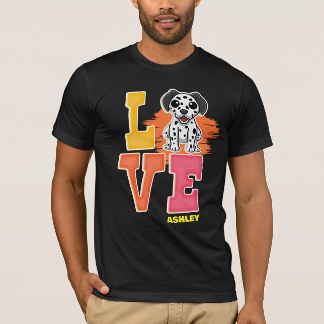 Dalmatian älskare söt färg t shirt (Framsida)