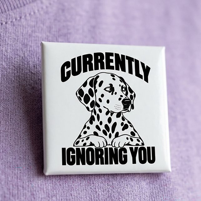 Dalmatian Antisocial Sarcastic Introvert Hundälska Knapp (Skapare uppladdad)