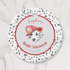 Dalmatian Baby Shower för akut brandsläckare Gåvor Etiketter
