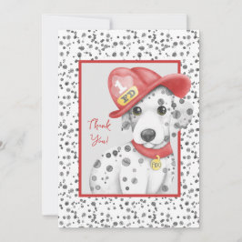 Dalmatian Baby Shower för akut brandsläckare Tack Kort