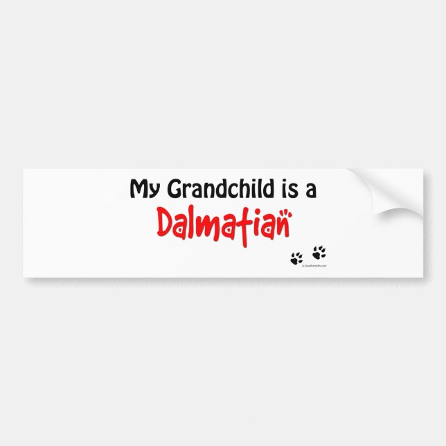 Dalmatian barnbarn bildekal (Framsidan)
