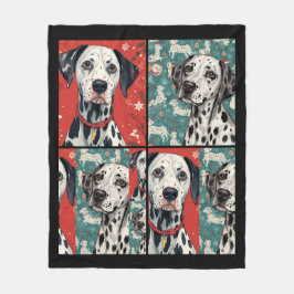 Dalmatian blanket fleecefilt
