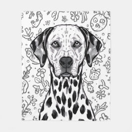 Dalmatian blanket fleecefilt