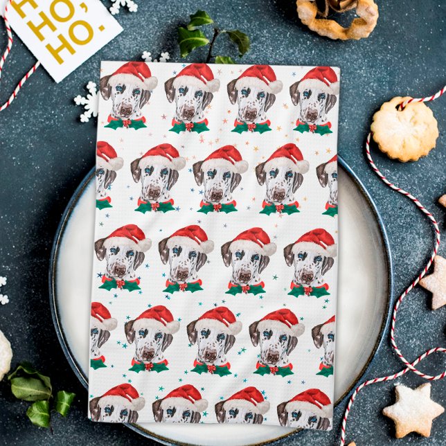Dalmatian Dog Breed Christmas Kökshandduk (Skapare uppladdad)