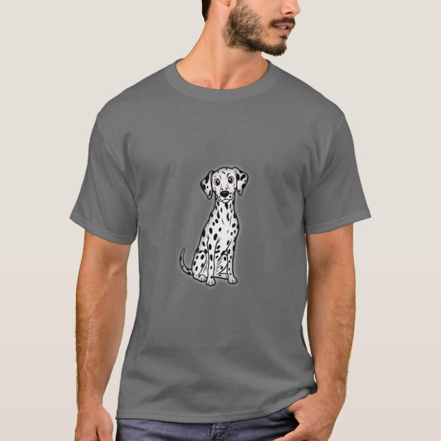 Dalmatian Dog illustration T Shirt (Framsida)
