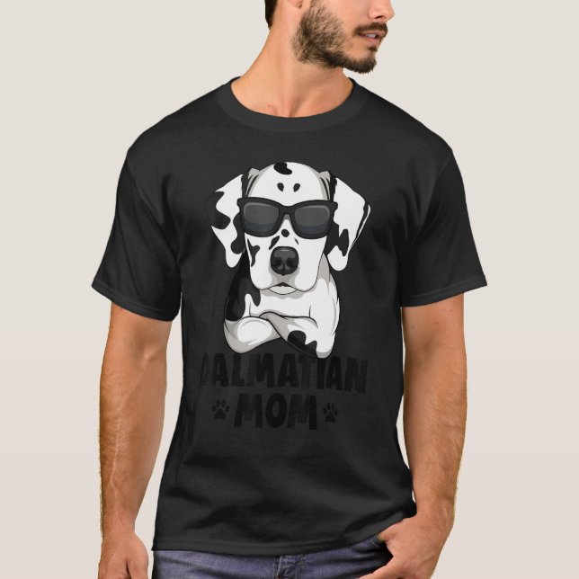 Dalmatian Dog Mom Womens_1 T Shirt (Framsida)