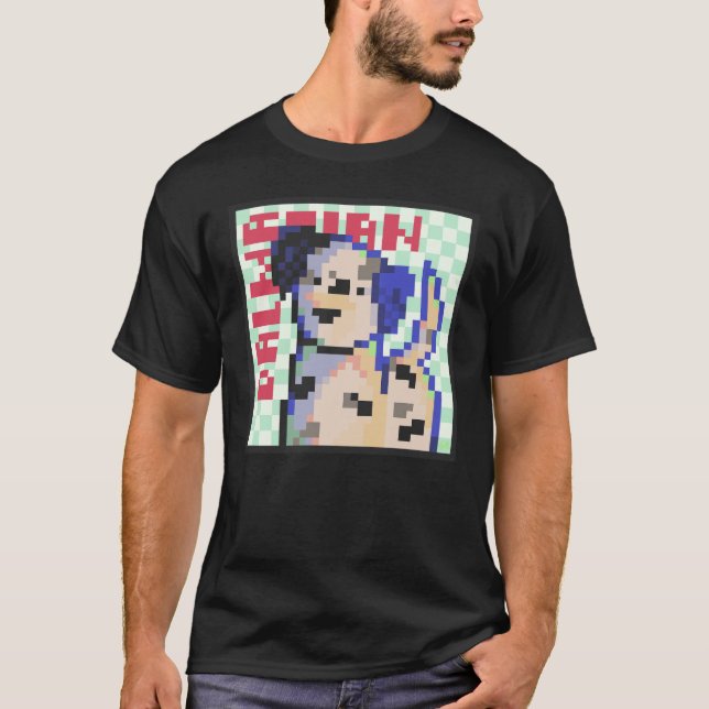 Dalmatian Dog, Pixel Art, Pixelart  T Shirt (Framsida)