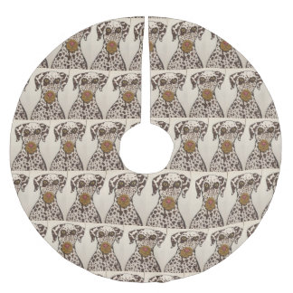 Dalmatian dog Tree Skirt Julgransmatta Borstad Polyester