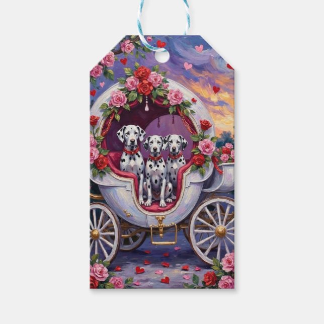 Dalmatian Dog Valentine's Day  Presentetikett (Framsidan)