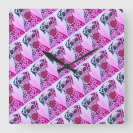 Dalmatian dog Wall Clock Fyrkantig Klocka