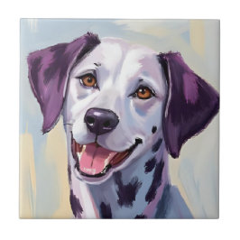 Dalmatian | Dog Watercolor Pet Painting Kakelplatta