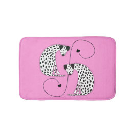 Dalmatian Dogs pink Bath Mat Badrumsmatta