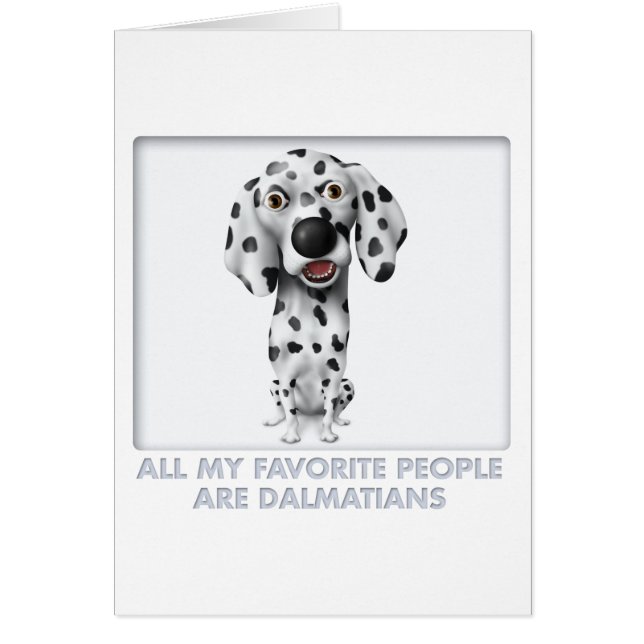 Dalmatian favorit hälsningskort (Framsidan)