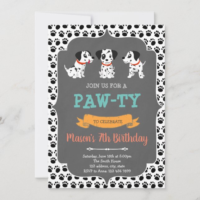 Dalmatian-fest-inbjudan Inbjudningar (Framsida)