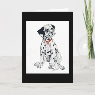Dalmatian firehousehäftklammer kort