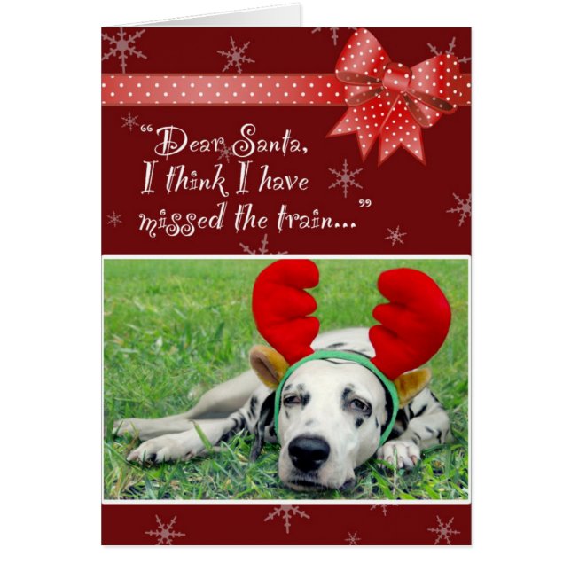 Dalmatian Fröcken det röda tåg Hälsningskort (Framsidan)