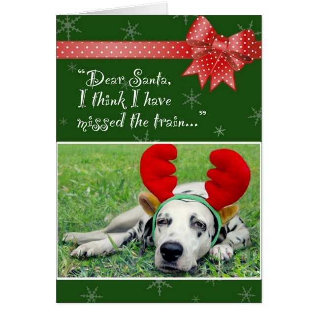 Dalmatian Fröcken tåggrönten Hälsningskort (Framsidan)