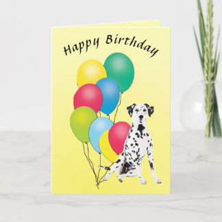 Dalmatian grattis på födelsedagen kort