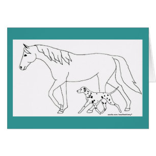 Dalmatian & häst OBS kort