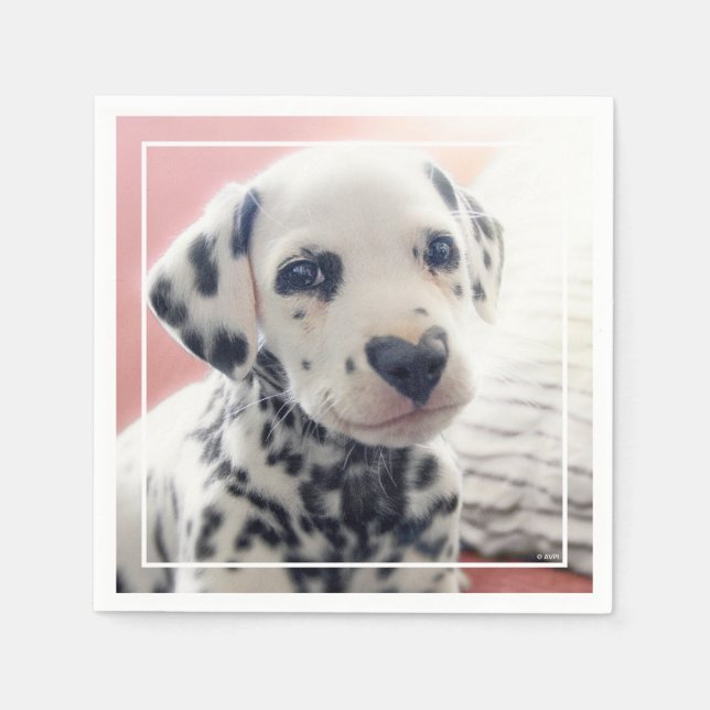 Dalmatian Heart Nose Pappersservett (Framsidan)