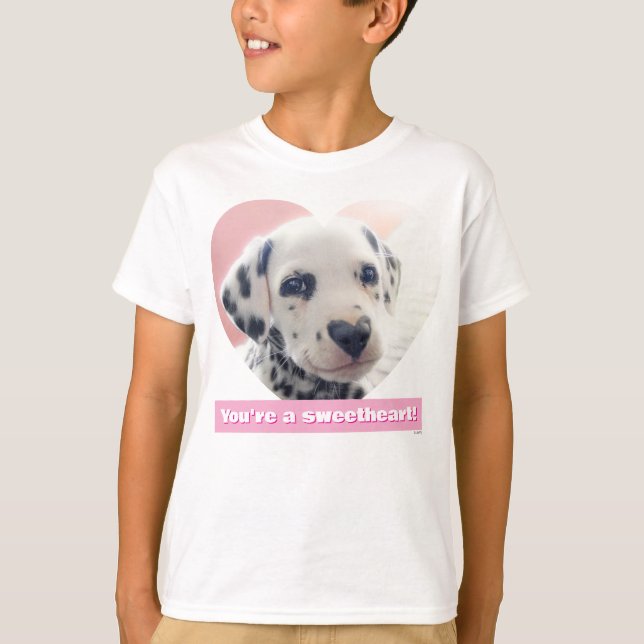 Dalmatian Heart Nose T Shirt (Framsida)