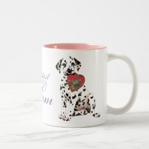 Dalmatian hjärtamamma Två-Tonad mugg