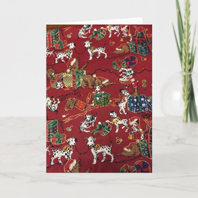Dalmatian Holiday Print Helgkort (Framsida)