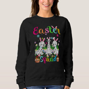 Dalmatian Hund Bunny Ear Påsk Squad Dalmatian Hap T Shirt
